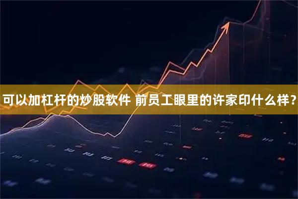 可以加杠杆的炒股软件 前员工眼里的许家印什么样？